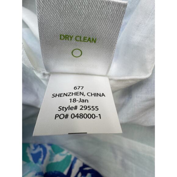 Lilly Pulitzer Ashlyn Shift Dress 00 Turquoise Blue Elephant Appeal Tropical - Picture 14 of 16